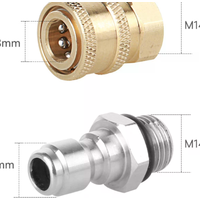 High Pressure Washer Connector Adapter 1/4" Female Quick Connect M14*1.5 Thread