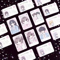 6PC/10PCs Korean Original Cute Girl 3-inch Small Card ID Card Japanese Character Handbook Decoration Card Ins Cute Material Gift