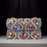 New Fashion Celebrity Rhinestone Bag Clothing Alloy Xiaoxiangfeng Shoulder Crossbody Dinner Bag