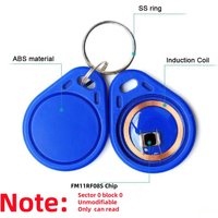 13.56MHz RFID Keyfob NFC Keytag for Access Control, ISO14443A Proximity Tag, Waterproof ABS Smart Keychain, FM11RF08S Chip