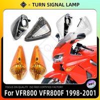 2Pcs/Set Lens Turn Signal Lamp Indicator Lights Blinkers For Honda VFR800 1998 1999 2000 2001 VFR800F RC46 Smoke Orange Clear