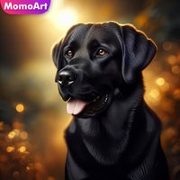 Momoart DIY Diamond Mosaic Dog Animal Diamond Painting Pattern for Adults Beginners Kits Embroidery Handmade Hobby Home Decor