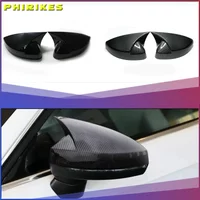 2Pcs Side Car RearView Mirror Cover Caps For Audi A3 S3 RS3 8V TFSI TDI Mirror Tools Case Glossy/Carbon Fiber Style 2013-2020