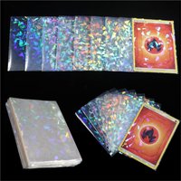50pcs Laser Flashing Card Sleeves Soft Clear Trading Protector Holder Folder For Pokemon Tcg Game Yugioh Baseball Cards Photo
