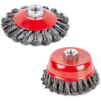 1Pc M14 M10 screw Twist Knot Wire Wheel Cup Brush For Angle Grinder Steel Wire & Alloy Metals Twisted & Crimped Wire Brushes Ki