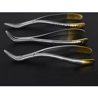 Dental Root Fragment Tooth Extraction Forceps Pliers Instrument Dentist Curved Maxillary Mandibular Tool