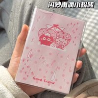 Korean-style Notebook Frosted Raindrop Small Pink A6 Blank Planner High-appearance Student Portable Schedule Notebook Cute Gift