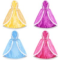 Princess Cute Hooded Solid Cloak for Girl Kids Winter Cape Christmas Birthday Halloween Carnival Party Costume Cosplay Accessory