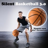 Silent Basketball Size7(29.5") Size5(27.5'') Dribbling Indoor Grooved Airless Foam Basketball Quiet Dribble Training Silent Ball