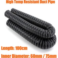 60mm 76mm Inner Diameter Length 100cm Air Diesel Heater Duct Pipe Tube Hose High Temp Resistant For Car Camper Truck Caravan