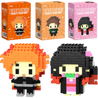 Anime Demon Slayer Rengoku Anjuro Micro Building Blocks Kimetsu No Yaibe Figure Tomioka Giyuu Bricks Kits Desktop Toys Gifts