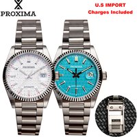 PX1690-JP 37mm Men Dress Watch Luxury Sapphire PT5000 Keyboard Dial Automatic Mechanical Watches 20Bar Waterproof Luminous
