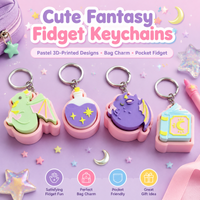 1pc Cute Dragon Shape Fidget Keychain, 3D Printed PLA Magical Fantasy Theme Pressable Backpack Decor Ornament