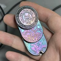 Fox Titanium Alloy Fidget Rhythm Slider Magnetic EDC Toys Sensory Stress Relief for ADHD Adults Focus Desk Toy