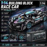 Building Block Racing Car - Super Car Model Kit - Assembly Building Block Toy - DIY Racing Car Model - Gift for Adults and Child