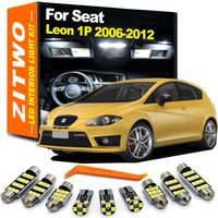 ZITWO 13Pcs LED Bulb Interior Reading Map Dome Courtesy Light Kit For Seat Leon 2 MK2 1P 2006 2007 2008 2009 2010 2011 2012