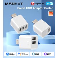Smart Zigbee WIFI Micro USB Adaptor Switch 5V Mini 1 2 3 USB Power Adaptor APP Timing Control Works with Tuya Alexa Google Home
