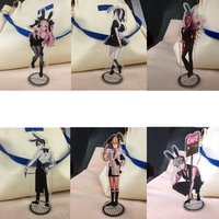 Alien Stage Bunny Ear Cafe Outfit Acrylic Standee Full Set, 6 Styles Anime Figure Desk Decoration, Collectible Present for Manga