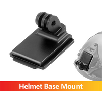 Aluminum Tactical Helmet Mount Base Holder for GoPro Hero 13/12/11/10/9/8 DJI Osmo Action 6/5 Pro/4/3 Nano Insta360 AKASO Camera