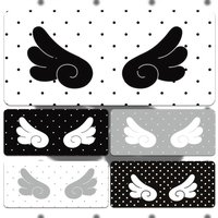 Angel Wing Polka Dots Premium Rubber Mouse Pad Gaming Large Small Laptop Deskmat Keyboard Mat Stitched Edge Non-Slip Desk Pad