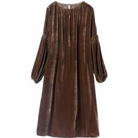 plus size Autunm long sleeve vintage velvet party dress korean fashion Winter Long Sleeve Elegant Retro Street wear velour dress