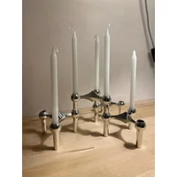 Metal Candle Holder Nordic Molecular Structure Gold Candlestick Centerpiece Living Room Decoration Gift Home Decore Candelabra