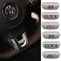 Cup Holders Car Styling Metal Logo Steering Wheel Stickers Badge Interior Decal Emblem For Volkswagen VW Polo Golf 7 MK7 Tiguan