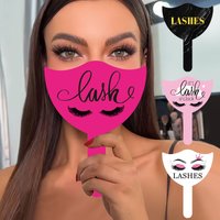 2Pcs Eyelash Technician Photo Prop Soft PVC Handheld Lash Beauty Cards for Social Media Lash Salon Lash Extension DisplayTools