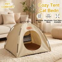 Upgraded cat and dog tent bed, pet summer sunshade tent, enhanced breathability design to keep you cool.