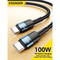 Essager USB C To Type C Cable PD100W 60W Fast Charging Wire USB-C Charger Data Cord For Macbook Samsung Xiaomi Type-C Cable 3M