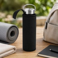 Lightweight 750/1000/1500ML Insulated Bottle Carrier Black Portable Water Bottle Case Bottle Cover