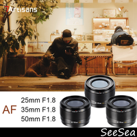 7Artisans 25mm f1.8 / 35mm f1.8 / 50mm f1.8 APS-C Auto Focus Lens For XF / FE Mount Mirrorless Cameras