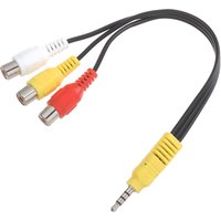 3.5MM To 3 RCA Cable Video Component AV Adapter Cable For TCL TV 3.5mm To RCA Red White And Yellow Female Video Cable TV Set