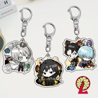 Lobotomy Corporation Anime KeyChain Cartoon Library of Ruina Men Key Chain for Women Fashion Figure Acrylic Keyring Pendant Gift