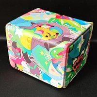 Anime Pokemon Ogerpon Deck Box Super Cute Anime Girl PTCG Trading Cards Pu Leather Storage Box Protective Case