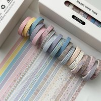 20 Rolls Of Retro Washi Tape Student Stationery Supplies DIY Background Decoration Tape School Gifts