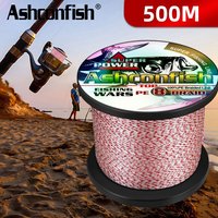 Ashconfish 8 Strands 500M Spot Line Mixed Color Japanese Line PE Multifilamet Braided Fishing Line 6LBs -300LBs Fishing PE Wire