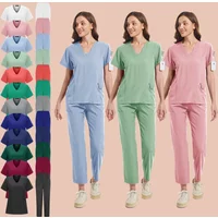 Nursing Uniforms Multicolor Medical Workwear Doctor Nurse Scrubs Set Dental Surgery Overalls Clinical Outfits Beauty Salon Suits