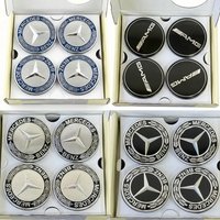 4PCS 75mm Car Floating Wheel Center Hub Caps Cover for Mercedes Benz Amg B/C/E/S Class A Class C200L GLC GLK CLA Accessories.