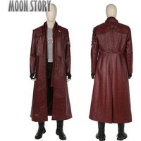 Galaxy Halloween Carnival Guardians 2 Superhero Star Lord Cosplay Costume Red Jacket Shirt Pants Helmet Mask Adult Man Suit