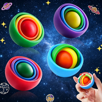 3D Rotating Ball Fidget Gyro Spinner Handheld Sensory Fidget Gyroscope Toy Stress Relief Anti-Anxiety Relaxing Gadget