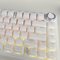 136 Keys Jello Crystal PC Keycaps White Translucent Clear Shine Through ABS Keycaps ASA Profile for MX Switches Gaming Keyboard