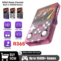 R36S Game Console Handheld Retro 3.5" Consolas Pink R36 S Portable Pocket Video Player 64GB 128GB Arkos System Kid Game Boy Gift