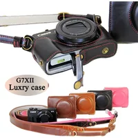 Pu Leather Camera Case Bag For Canon Powershot G7X G7X II G7X2 G7XIII G7X III G7X Mark 3 luxury Camera Cover With Strap