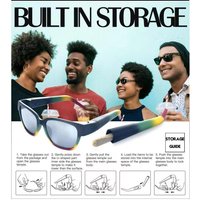 Creative Multi-Functional Honeypuff Sunglasses With Hidden Speaker Tube And Storage Tube Conical Paper Sunglasses Storage Tube