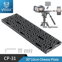 VICELK CP31 Universal Expansion Mounting Switching Easy Cheese Plate for Railblock Dovetail Rods DSLR Camera Cage Rig 1/4'&3/8'