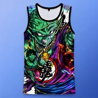 Dragon Ball Super Saiyan God Goku Tank Top 3D Anime Graphic Sleeveless Shirt Casual Streetwear Vest for Fans