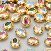 GUFEATHER ME29,jewelry accessories,18k gold plated,copper,zircons,nickel free,charms,jewelry making,diy pendants,6pcs/lot image 4