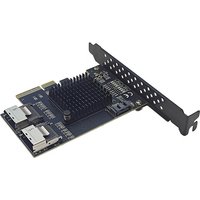 PCIE SATA Card 9Port SATA3.0 Expansion Card PCI Express X4 to 2 Port SFF-8087 + 1 Port SATA Riser Card 6G Controller for Desktop