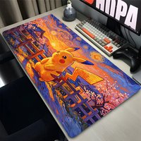 Mouse Pad Pokemon Gamer Notebook Keyboard Desk Mat Rubber Gaming Accessories Pikachus Art style Mousepads Aesthetic Desk Decor